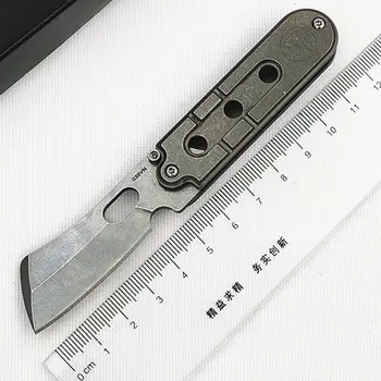 

JUFULE bean real S35VN Blade Titanium Handle Folding Camping Outdoor Knives Pocket Hunt Rescue Utility EDC Tool KeyChain knife