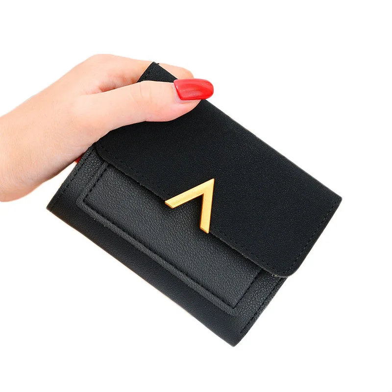 Cuikca креативный Блестящий Дамский кредитный держатель для Карт RFID лазерный Блестящий голографический женский кошелек - Цвет: V-Black