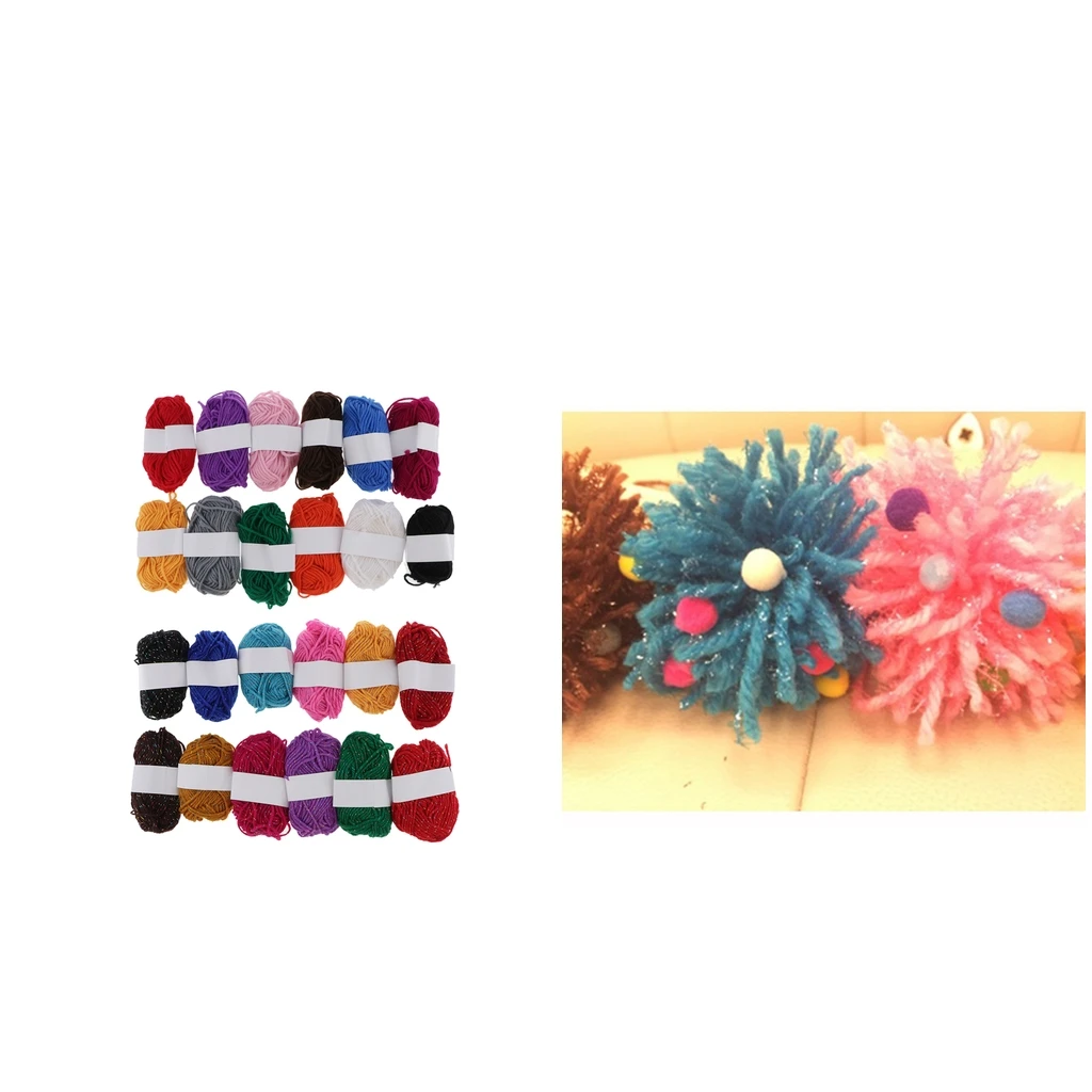 12Pcs Cotton Yarn For DIY Knitting Crochet Weaving Kids Art Crafts Project