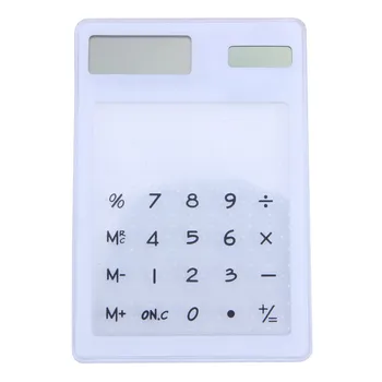 

Transparent Calculator Clear Scientific Calculator Solar Energy Led Calculator Creative Stationery White
