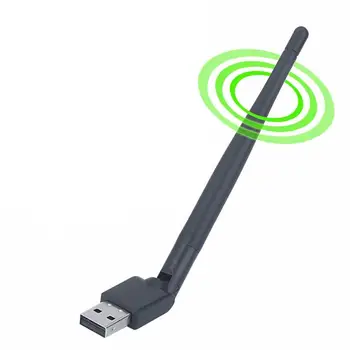 

USB 2.0 WiFi Wireless Network Card 150Mbps 802.11 b/g/n LAN Adapter with rotatable Mini Wi-fi Antenna Receiver for Laptop PC