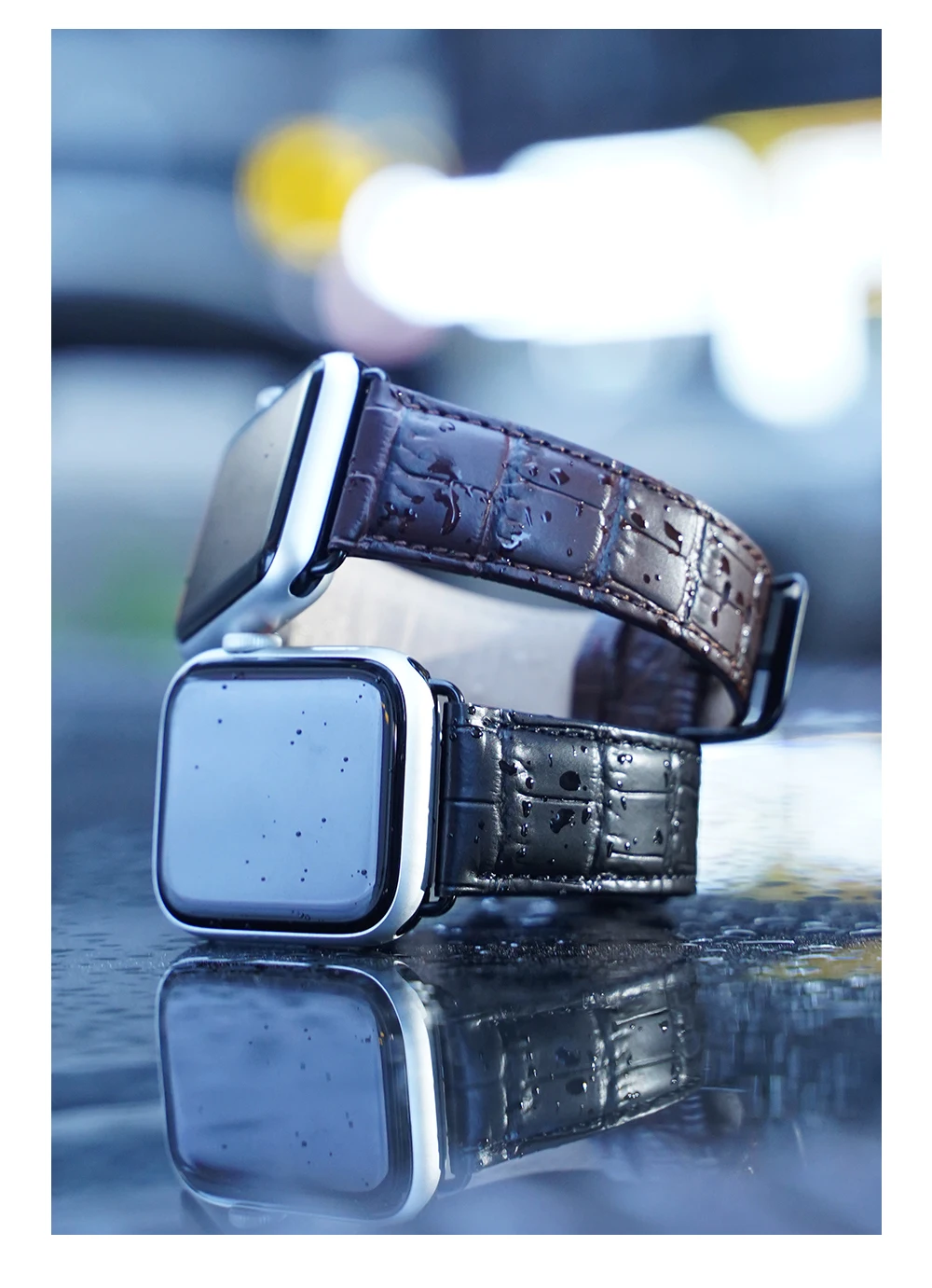 DUX DUCIS ремешок из натуральной кожи для Apple Watch Series 4 3 2 1 ремешок из крокодиловой кожи для Iwatch 40 мм 44 мм 38 мм 42 мм