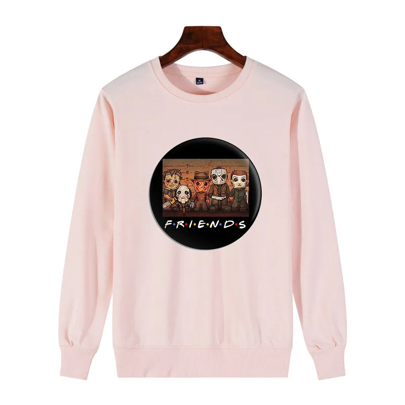 9635 Pink Ужасы друзья Pennywise Майкл Майерс Джейсон Вурхиз Хэллоуин для женщин/мужчин свитер хлопок соответствующие повседневные унисекс пуловер - Цвет: 9635 Pink