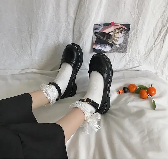 Милые туфли в стиле Лолиты в стиле Харадзюку школьная форма для японской средней школы обувь для школьниц обувь для костюмированной вечеринки для взрослых и женщин - Цвет: Matte