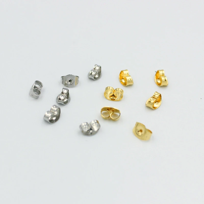 Pendientes de mariposa de acero inoxidable, 100x6mm, cierre de oreja seguro de repuesto, joyería de tuerca de oreja, 4,5 Uds.|Piezas de cierre y matarial - AliExpress