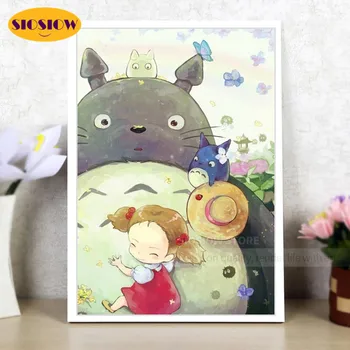 

5D DIY Diamond Painting My Neighbor Totoro Figure Cartoons Full Square 3D Diamond Mosaic Embroidery Cross Stitch Decor Kids Room