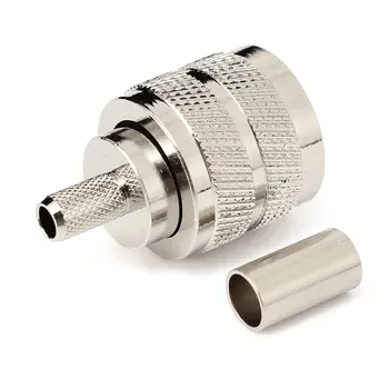

UHF Male PL259 Plug Crimp RG58/142 LMR195 RG400 Screwed Coupling Connector