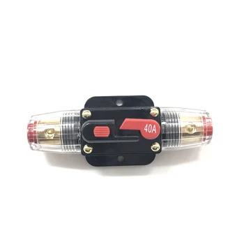 

12-24V Car Truck Audio Amplifier Circuit Breaker Fuse Holder AGU Style Stereo Amplifier Refit Fuse Adapter 30/60/40/80/100A