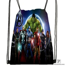 Пользовательский Человек-паук Мстители походная сумка на шнурке милый рюкзак для детей(черная спинка) 31x40 см#180531-04-06
