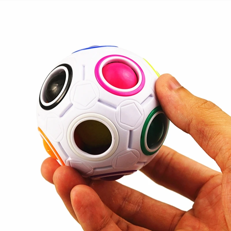 Yongjun Creative Magic Cube Speed Rainbow Puzzles Ball Football cubo magico Educational Learning Toys for Children Kids Toys boy 3