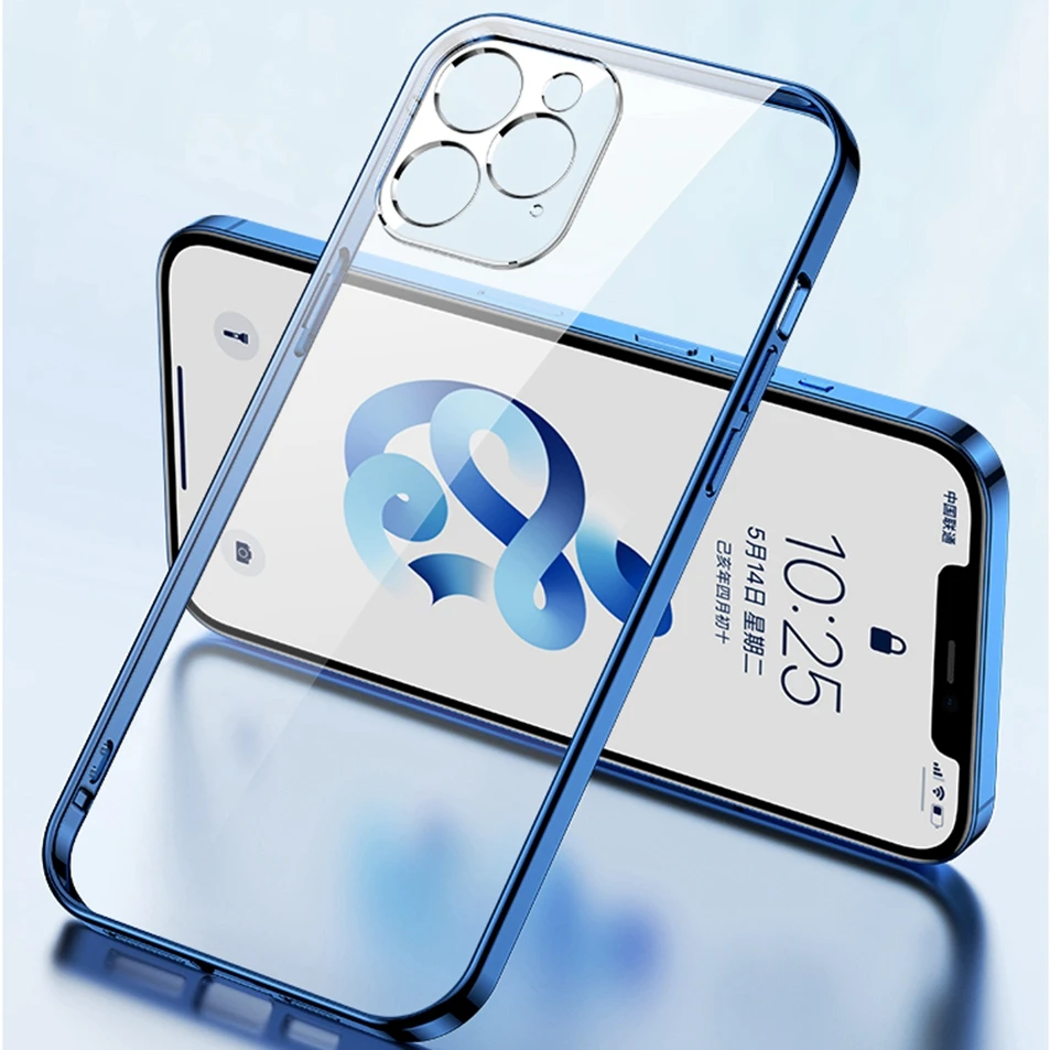 Прозрачный чехол для телефона iPhone 12 Pro Max mini противоударный с полной защитой