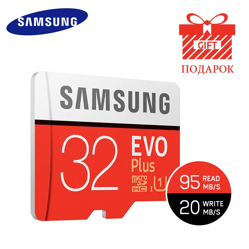 SAMSUNG EVO+ Micro SD 32G SDHC 80 МБ/с. класс 10 карта памяти C10 UHS-I TF/SD карты транс флэш SDXC 64GB 128GB