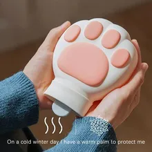 Грелка с крышкой милая сезонная Зима Новинка силиконовый мешок для воды мультфильм Медведь Коготь подарки на день рождения грелка