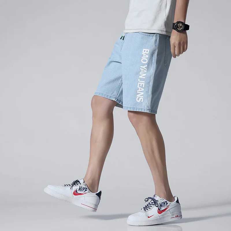 Mens Summer Sport Jean Shorts Man Cotton Sweat Denim Short Pans 5XL Men's Joggers Sweatpants Clothes Male | Мужская одежда