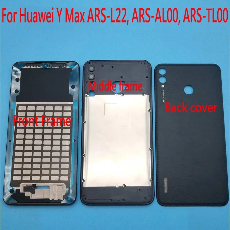 DHL 30 шт./лот для huawei Honor 8X Max/Y Max крышка батареи корпус двери экран передняя средняя рамка Панель рамка Замена