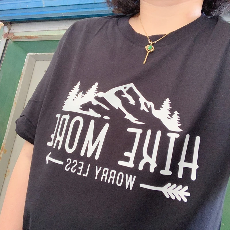 

Футболка унисекс с коротким рукавом, повседневный топ с рисунком, забавная женская рубашка для походов и отдыха на открытом воздухе, лето