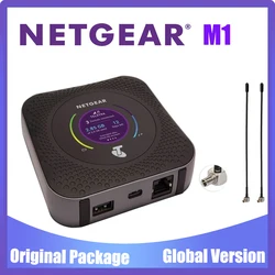 Netgear roteador de celular nighthawk m1, 4gx, gigabit, lte, 1000mbps, wi fi, hotspot + 2 antenas, 2 unidades