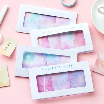 

Kawaii Sticky Notes Decoration Adhesive Memo Pads Cute Gradient Note For Kids Gifts School Office Supplies Novelty Stationery