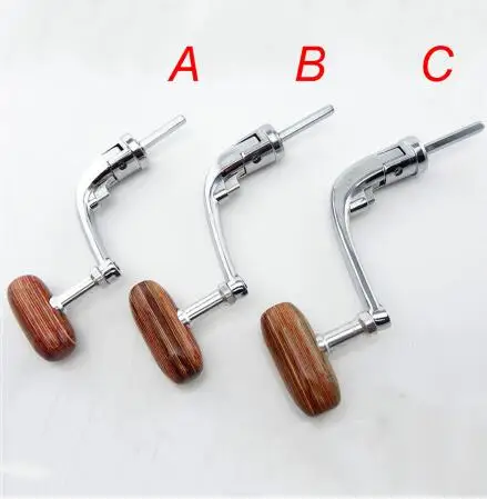 

New Full Metal Spinning Fishing Reel Handle For 200 500 1000 2000 3000 4000 5000 6000 7000 Foldable Wooden Spinning Reel Handle