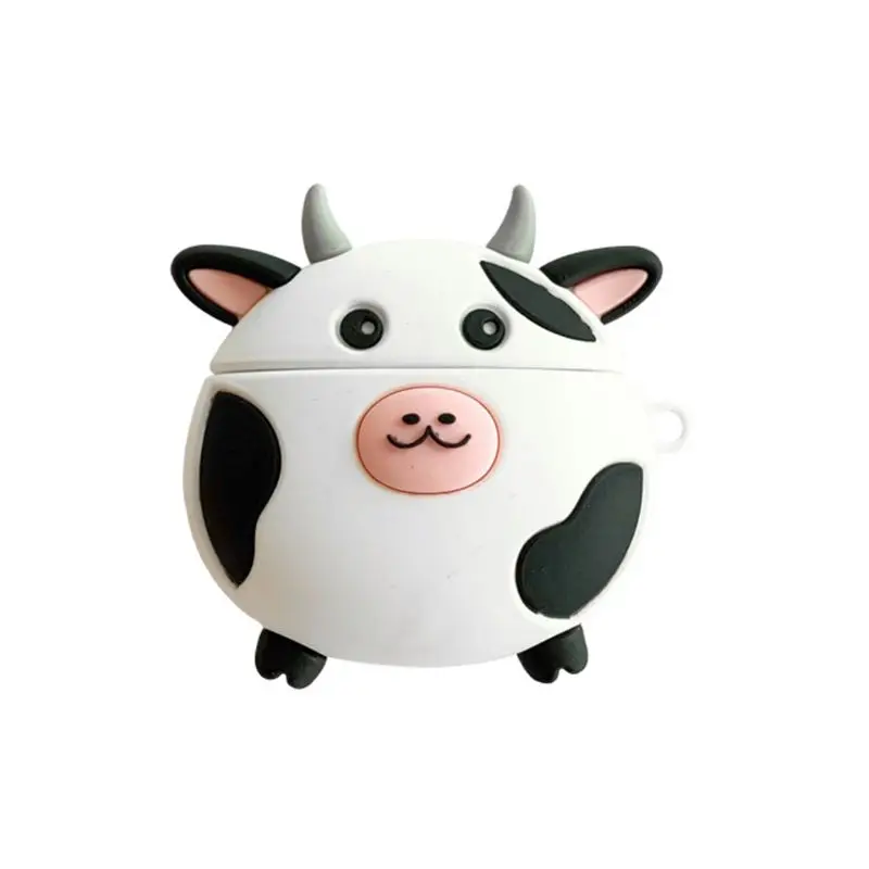

Lovely Cow Pattern Soft Silicone Protective Case Shockproof Cover Skin Protector for Airpods 1/2 Charging Box Accessories