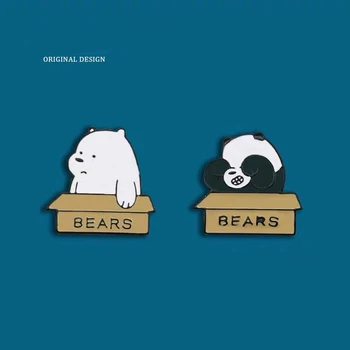 

Cute Bear Brooch And Enamel Pins Men for Women Charms Fashion Jewelry Gifts For Friends Couple Anime Movie Novel Lapel Badges