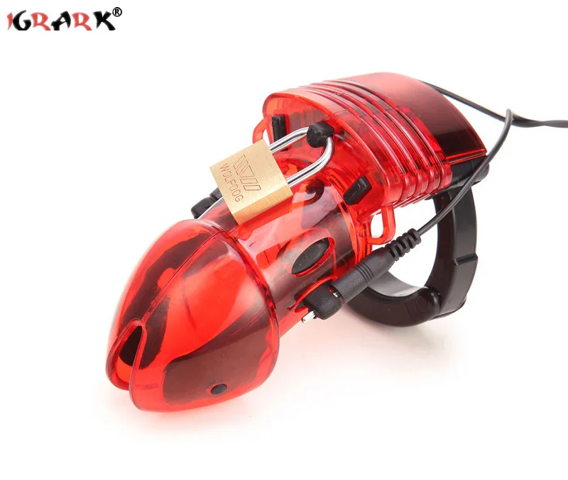 Electric Shock Cock Cage Male Chastity Device Penis Sleeve Adjustable Cuff Ring Erotic Urethral Lock Sex Toys for Men Gay Adults