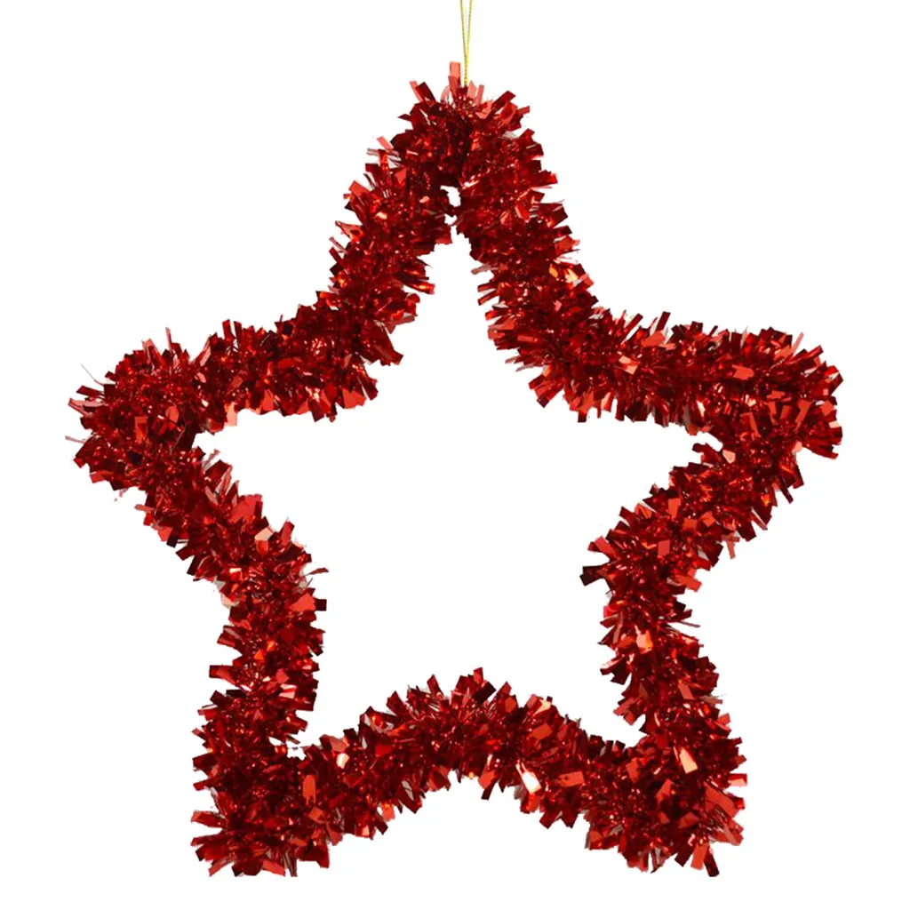 A christmas decorations for home Shining Christmas Wreath Ornament Wall Hanging Decorations Pendant Party Festival gift tags - Цвет: A