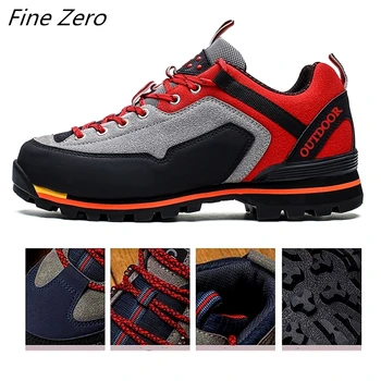 

Autumn Large Size Military Tactical Boots Men Leather Outdoors Round Toe Sneakers Mens Waterproof Casual Climbing Hiking Shoes
