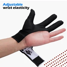 

3 Fingers Gloves Billiard Adjustable Tightness Left-hand Gloves Pool Cue gloves unisex Mitten Anti-skid Elasticity