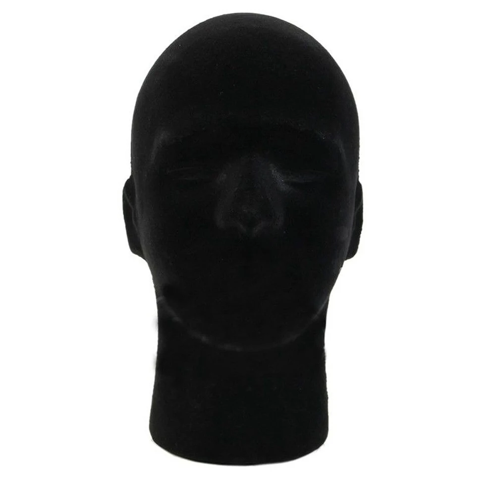 Мужской пенопласт манекен голова манекена Модель парик очки демонстрационная стойка для шляп окружность головы 54 см высота 30 см