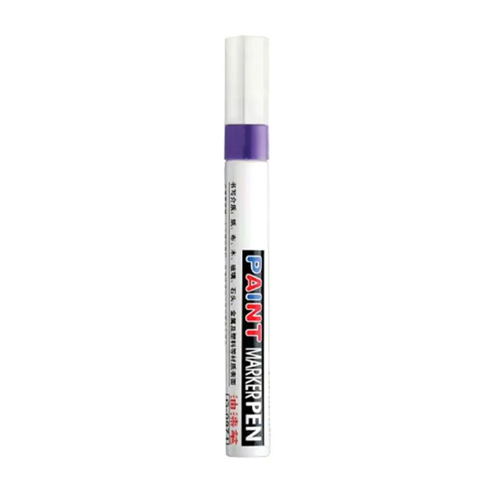 Purple Автомобильные колеса шины масляной краски ручка краска ing Mark ручка тело соединение авто резиновые шины протектора Перманентная Краска Маркер автомобильная краска уход - Цвет: Purple