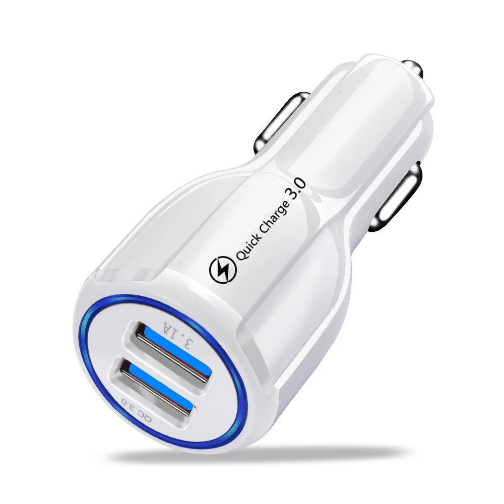 White Charger Автомобильное зарядное устройство Quick Charge3.0 USB зарядное устройство для Xiao mi Red mi Note 7 mi 9 huawei P20 P30 Pro QC4.0 QC3.0 Быстрая зарядка для мобильных телефонов - Тип штекера: White Charger