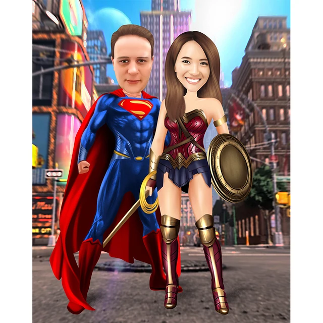 Marvel Personalized Family Portrait Canvas Painting Custom Spiderman Poster Wall Art Room Home Decoration Picture Birthday Gift DS6096