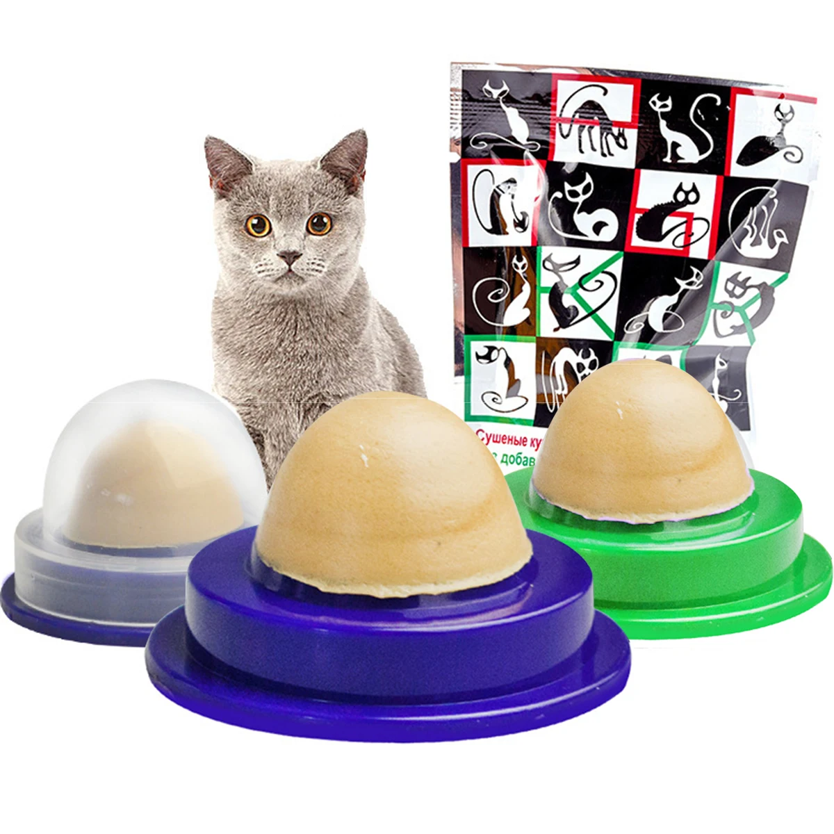 

Pet Cat Snacks Catnip Sugar Kittens Candy Ball Licking Solid Nutrition Gel Energy Food Digestion Health Care Pet Supplies