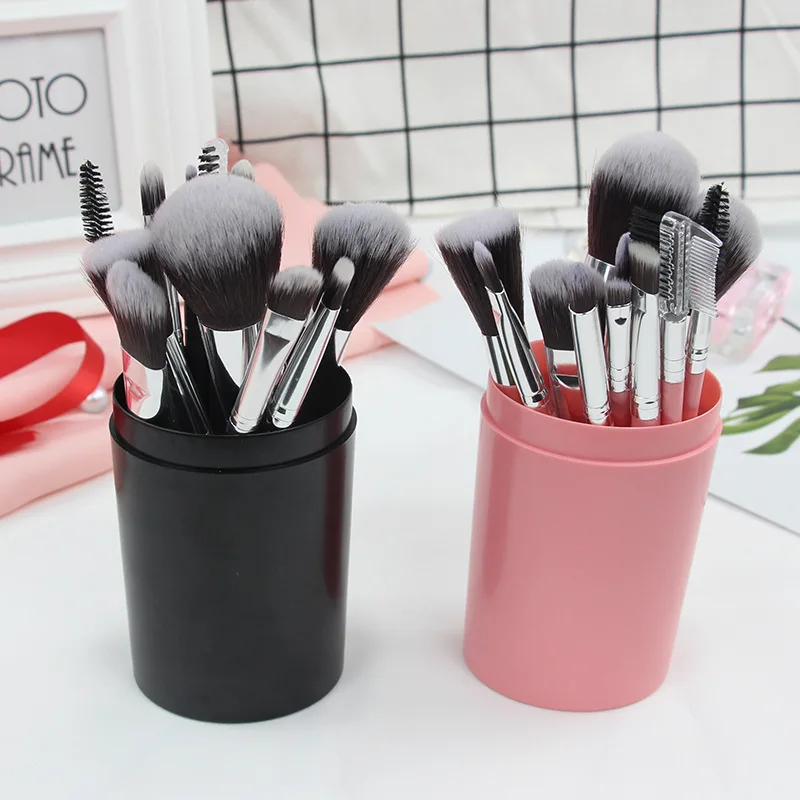 

12 PCs/7 PCs Makeup Brush Set Beginner Beauty Tools Brush Suit Powder Foundation Brush