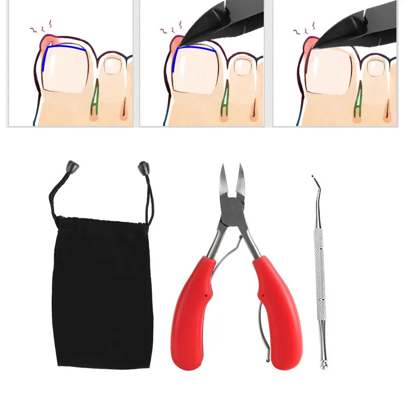 

2PCS Fingernail Toenail Cuticle Nipper Professional Trimming Stainless Steel Nail Clipper Cutter Cuticle Scissor Plier Manicure