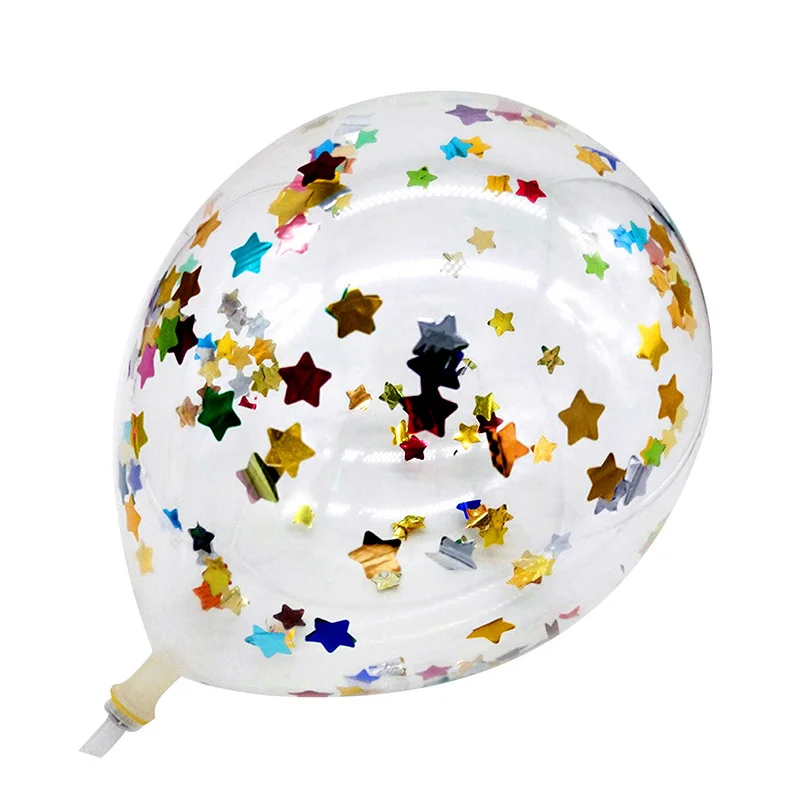 5/10 шт 12 дюймов блестящие конфетти латексные шары Свадебные Рождественские украшения детский душ День Рождения Декор воздушные шары Globos - Цвет: Colorful Star