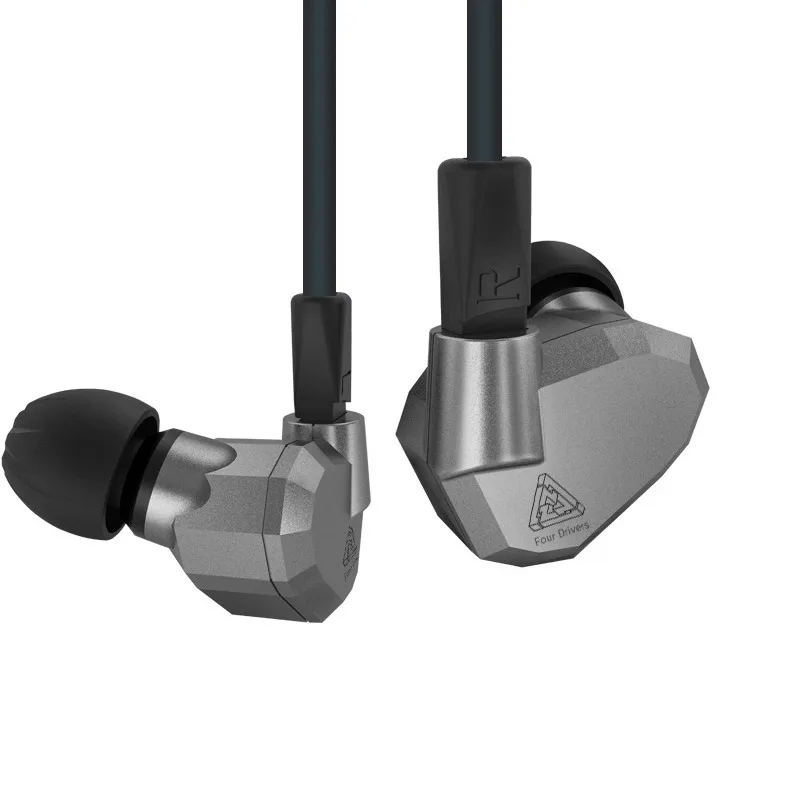 ZS5 2DD+ 2BA Hybird наушники вкладыши HIFI наушники Бег Спорт Наушники ZS10 BA10 ZS6 ZST ES4 ZS5 AS06 - Цвет: Серебристый