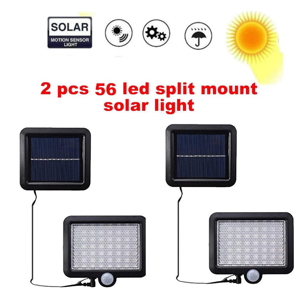 

2/4pcs 100/56/30 LED Wireless Solar Lights LED Outdoor Decor Light Control Solar Wall Light for Garden Street Solar Lamp split m