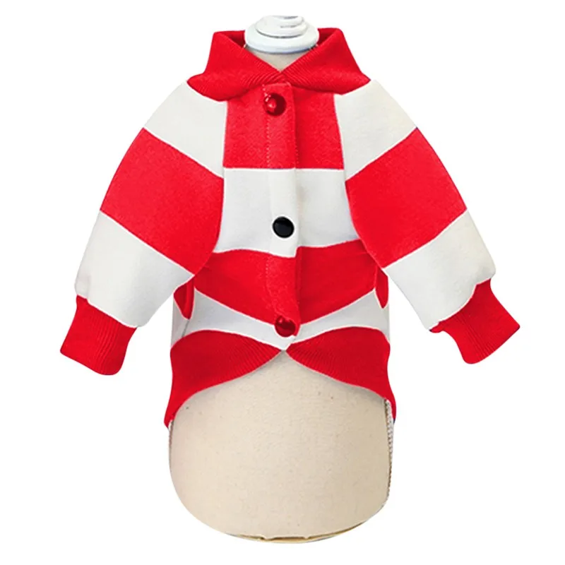 

Puppy Dog Winter Warm Stripe Sweater Dog Clothes Pet Products Warm Dogs Jersey Autumn And Winter Sweater To Keep Pet Clothing