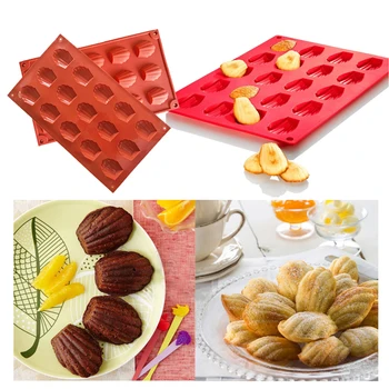 

15/20 Holes Madeleine Shell 3D Silicone Cake Baking Mold Cake Pan Muffin Cups Cupcake Mould Biscuit Chocolate Madeleine DIY Mold