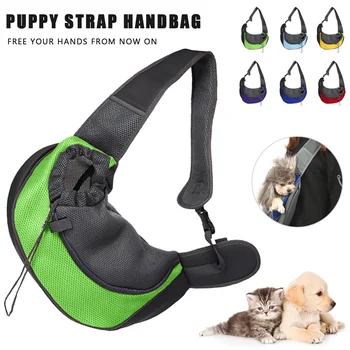 

Pet Puppy Carrier S/L Outdoor Travel Dog Shoulder Bag Single Shoulder Bag Sling Mesh Comfort Travel Tote