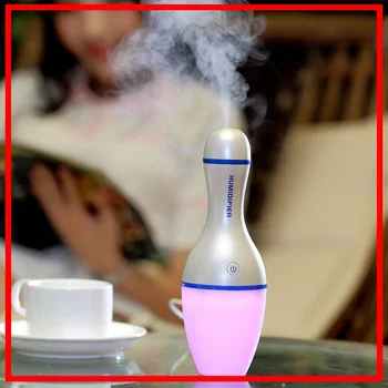 

Best Present Bowling Look Ultrasonic Air Humidifier with Light USB Humidifier Car Aroma Diffuser for Car Home Office