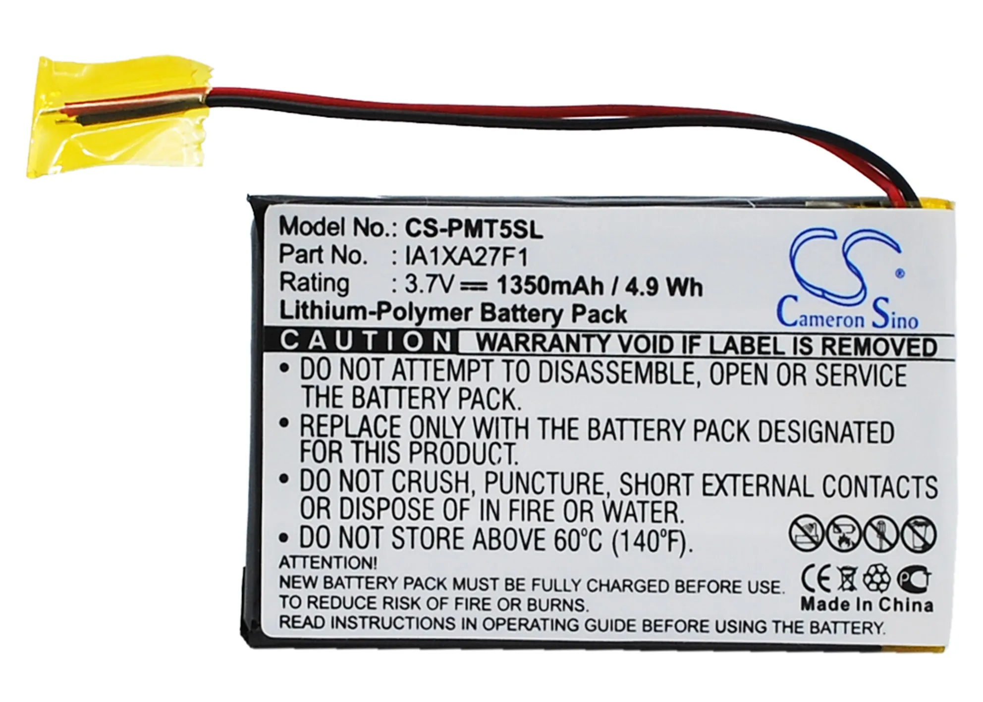 Cameron Sino 1350mAh Battery for Palm Tungsten T5 IA1XA27F1 | Электроника