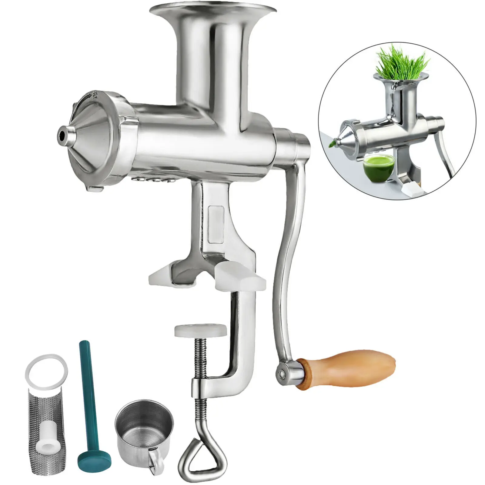 BL30 Manual Juicer Extractor Wheatgrass Juicer NEW Stainless Steel