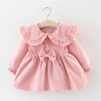 

Winter Baby Girls Dress Clothing Kids Girls Fashion Floral Print Thick Cotton Dress with Bag Toddler Girl Winter Clothes