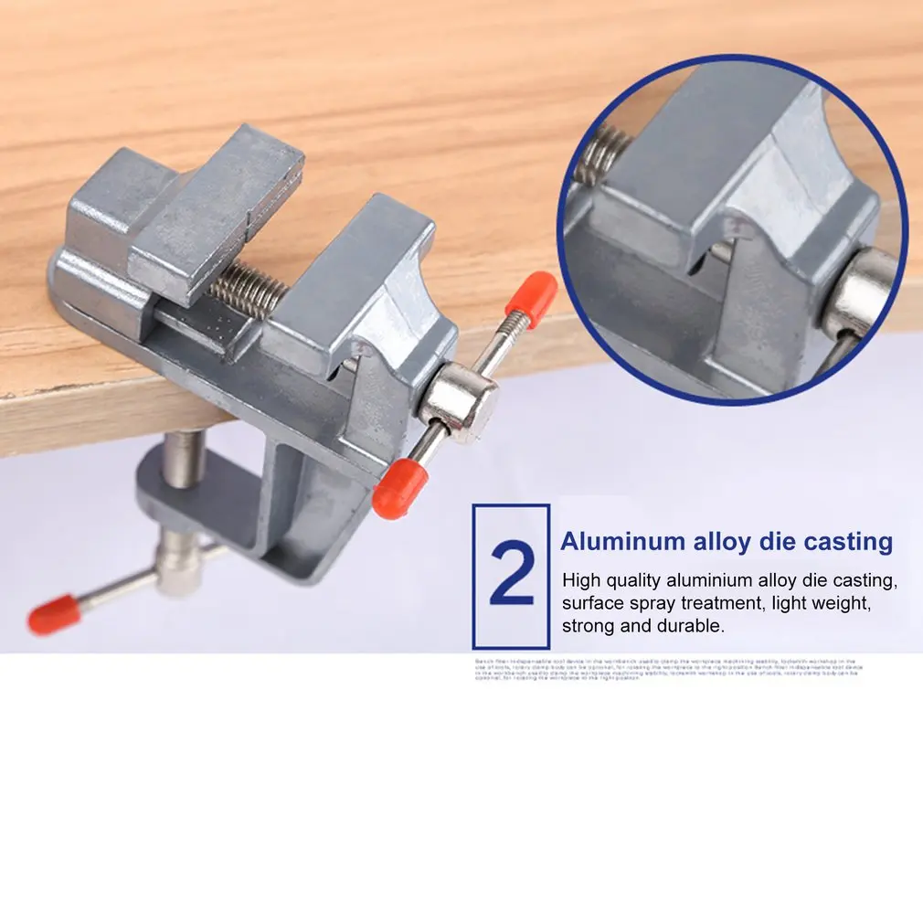 35MM Aluminium Alloy Table Bench Clamp Vise Mini Bench Vise Table Screw Vise for DIY Craft Mold Fixed Repair Tool