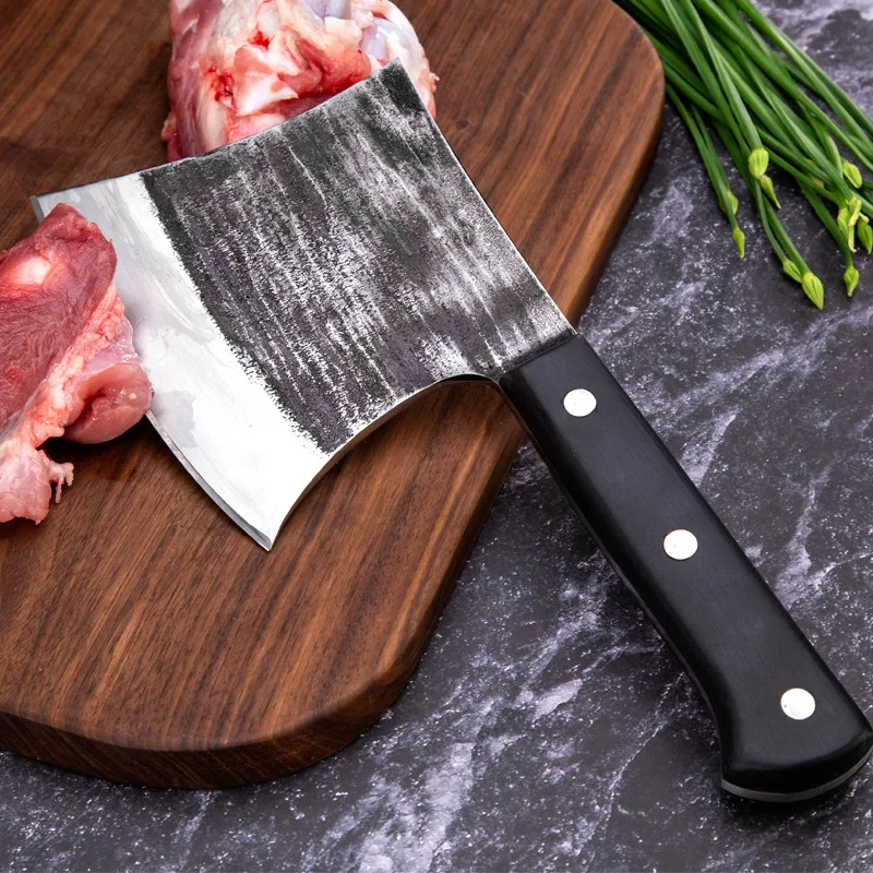 Ручной работы кованые кухонные ножи из нержавеющей стали Кливер нож для мяса