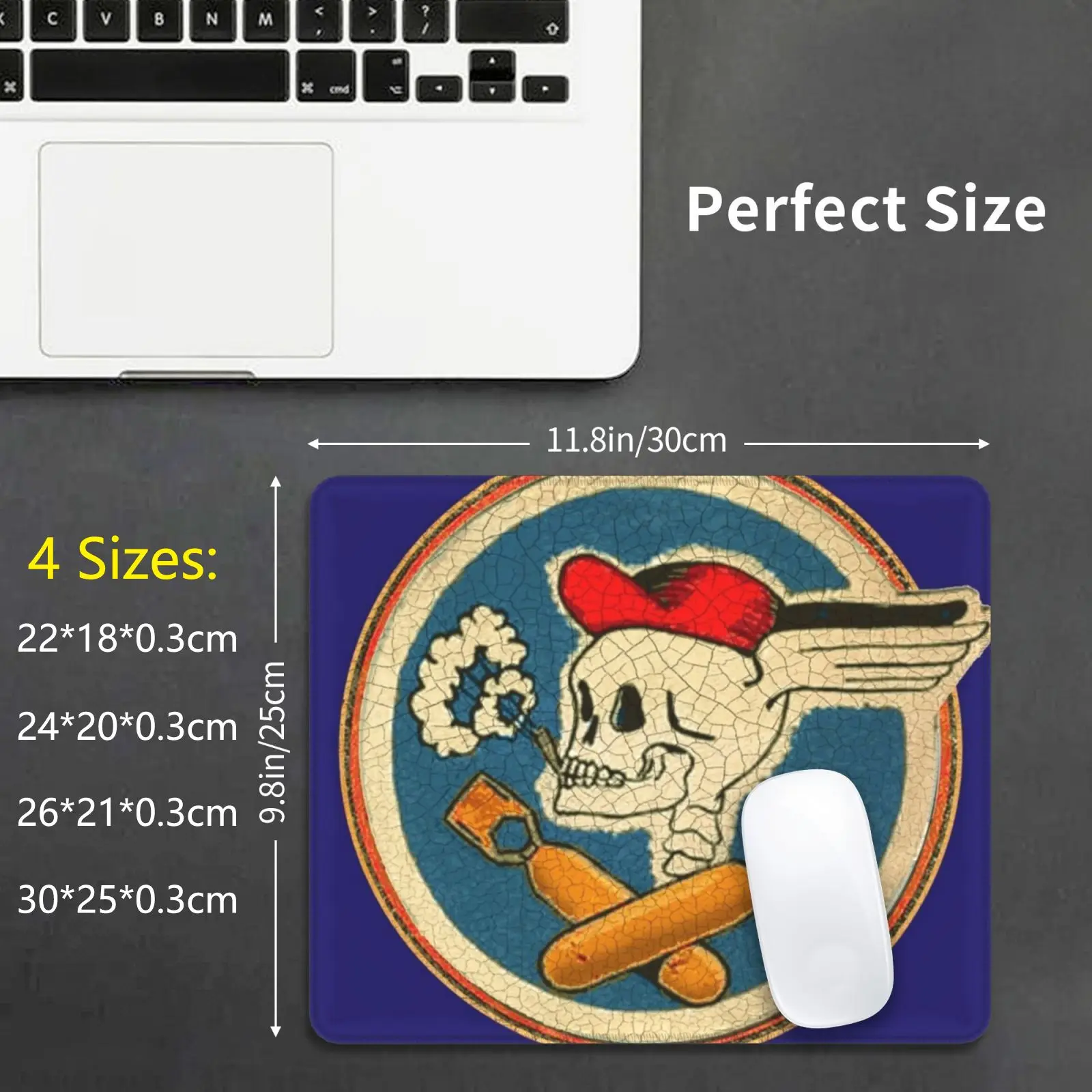 Bomber Da Baseball Ww2 Patch Mouse Pad Stampa Fai Da Te Bomber Da Baseball Ww2 Patch Skull Numero 7 Usa Airforce