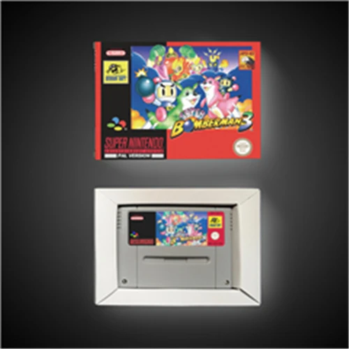 

Super Bomberman 3 - EUR Version Action Game Card with Retail Box